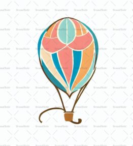 Verspielter Heißluftballon